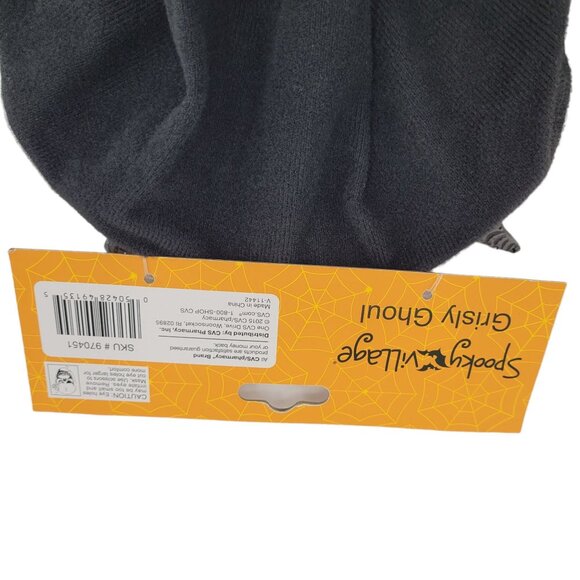 Black Hooded Skeleton and Devil Scary Mask Halloween Prop Static Costume - Picture 3 of 5